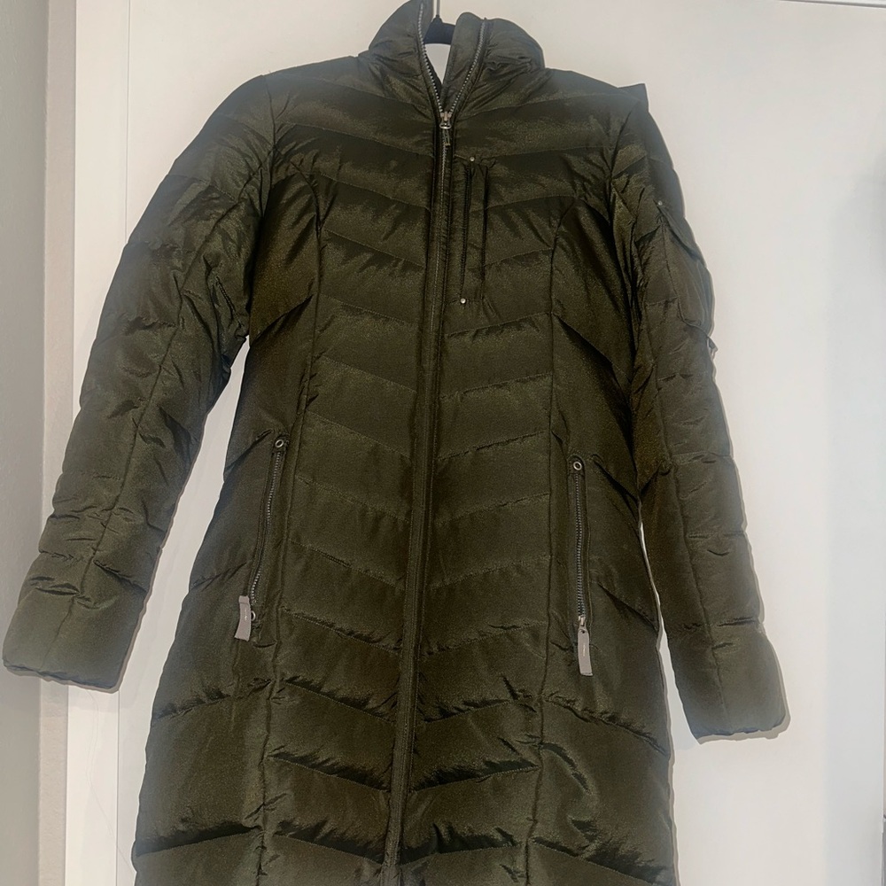 Olive Green Women's Puffer Jacket